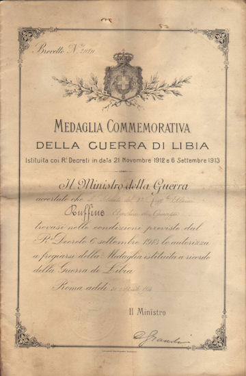 Ruffino Agostino guerra di Libia