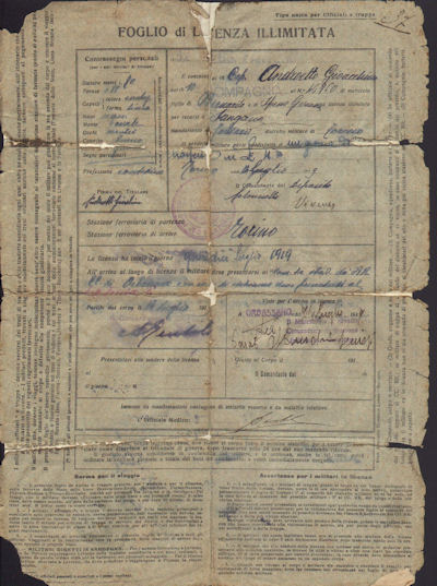 Foglio di licenza illimitata
